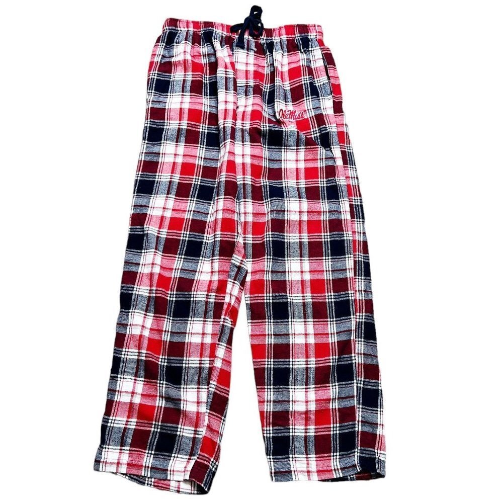 Classic ole miss Red and Black Plaid Men's Pants